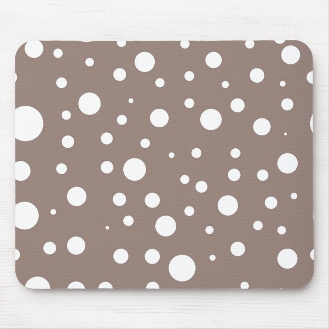 Brown och White Polka Dot Musmatta (Framsidan)