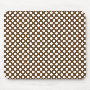 Brown och White Polka Dot Musmatta