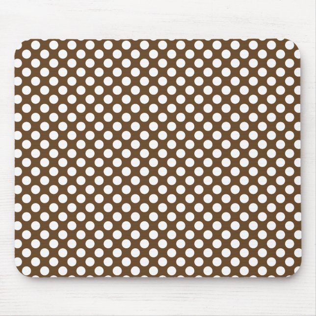 Brown och White Polka Dot Musmatta (Framsidan)
