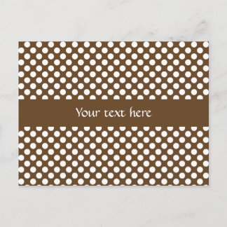 Brown och White Polka Dot Vykort