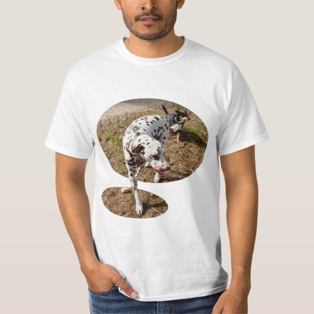 Brown och White Spotty Dalmatian T Shirt (Framsida)