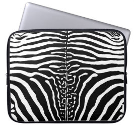 Brown och White Zebra tryck Laptop Fodral