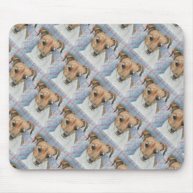 BROWN OCH WHITTERRIER MOUSEPAD MUSMATTA (Framsidan)