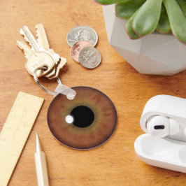 Brown Öga Iris Eyeball Coola Anpassningsbar Round  Nyckelring