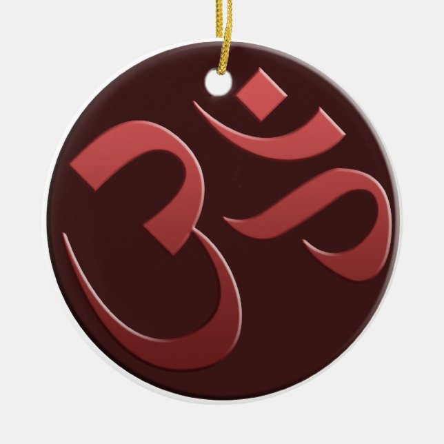 Brown Om Symbol Ornament (Framsidan)