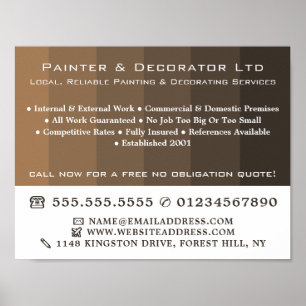 Brown Ombre Rand, Painter & Decorator Poster