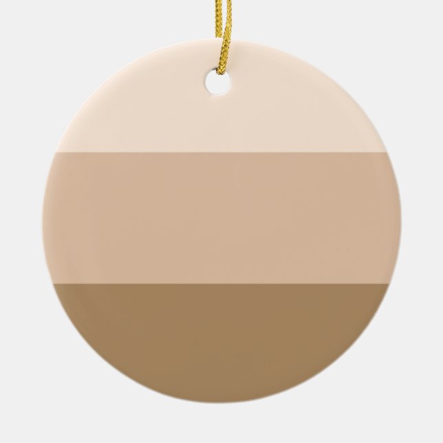 Brown Ombre Stripe Ceramic Ornament (Framsidan)
