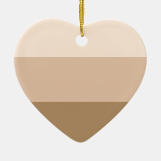 Brown Ombre Stripe Ceramic Ornament (Framsidan)