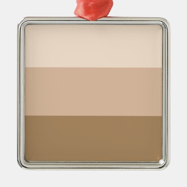 Brown Ombre Stripe Julgransprydnad Metall (Framsidan)