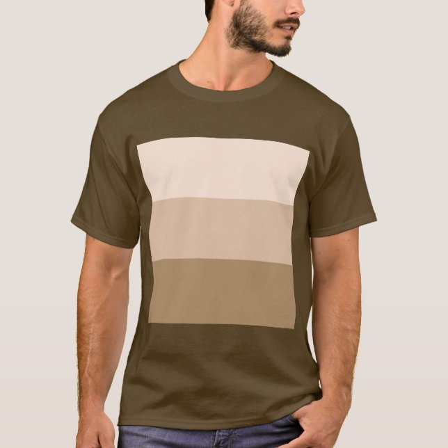 Brown Ombre Stripe T Shirt (Framsida)