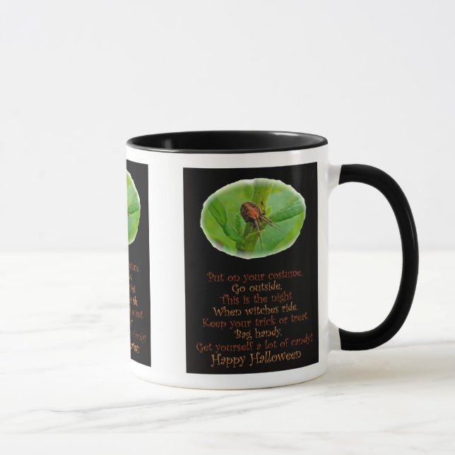 Brown Orange Araneus Halloween Mugg (Höger)
