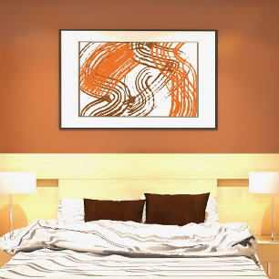 Brown, Orange Boho Earth Tone Färg Fototryck