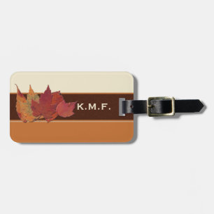 Brown Orange Ivory Dried Löv Luggage Tag Bagagebricka