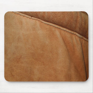 Brown Orange Leather Titta Struktur Mousemat Musmatta