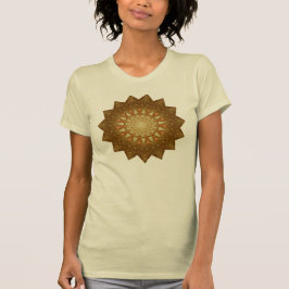 Brown Orange Star Mandala T Shirt