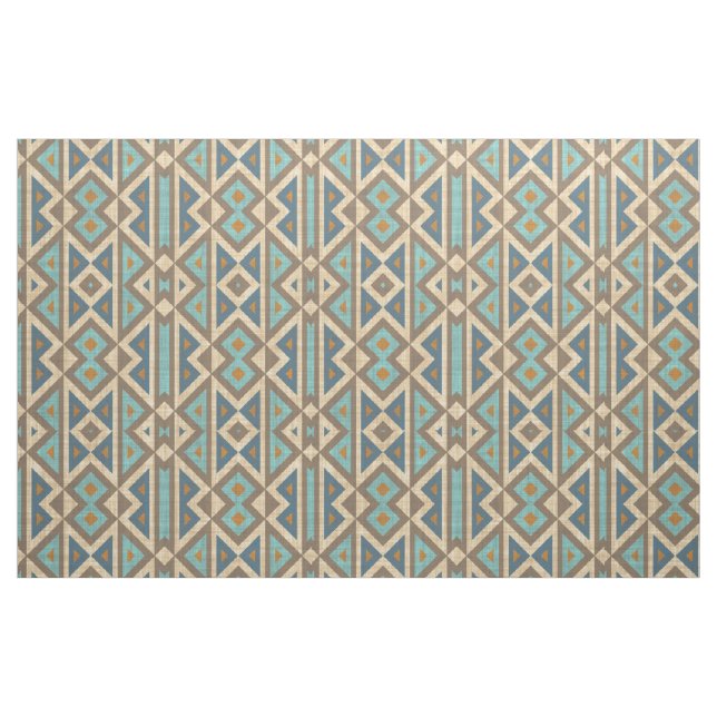 Brown Orange Teal Turcos Eclectic Ethnic look Tyg (Fat Quarter)