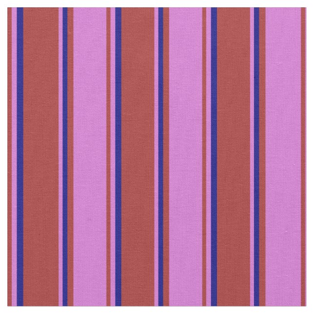 Brown, Orchid och Blue Rand Tyg (Närbild)