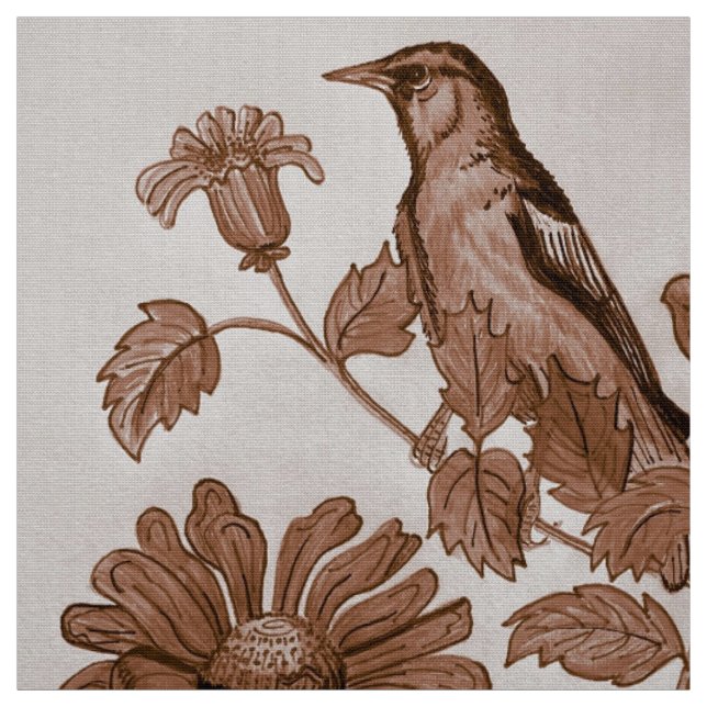 Brown Oriole Fabric Tyg (Provkarta)