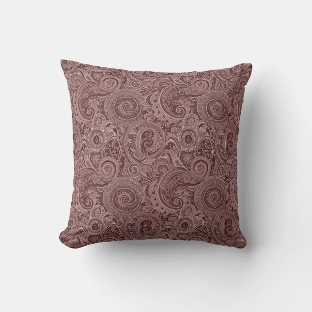 Brown Paisley Mönster Kudde (Framsida)