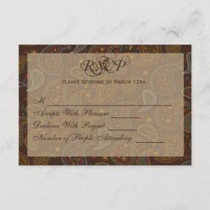 Brown Paisley Party OSA kort