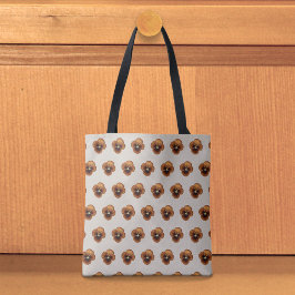 Brown Pansy Seamless Pattern Tote Bag Tygkasse