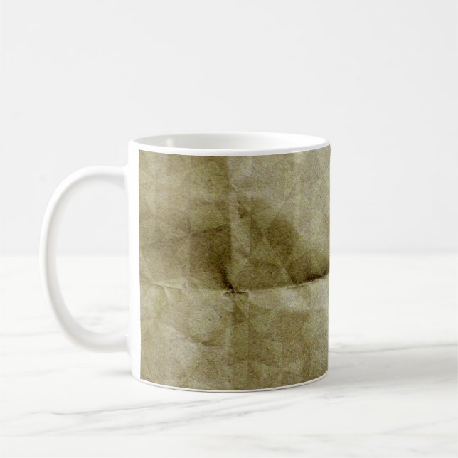 Brown paper wrinkle. Crease the paper. Background  Kaffemugg (Vänster)