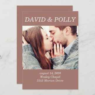 Brown par Photo Inbjudningar