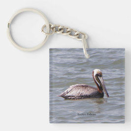Brown Pelican acrylic nyckelring