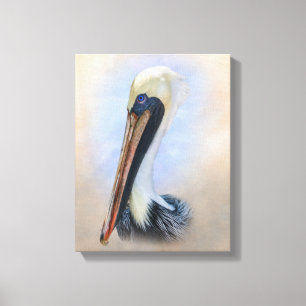 Brown Pelican Canvastryck