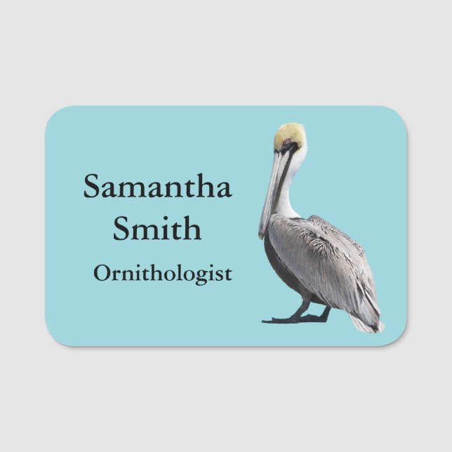 Brown Pelican Design Namn bricka Namnbricka (Framsida)