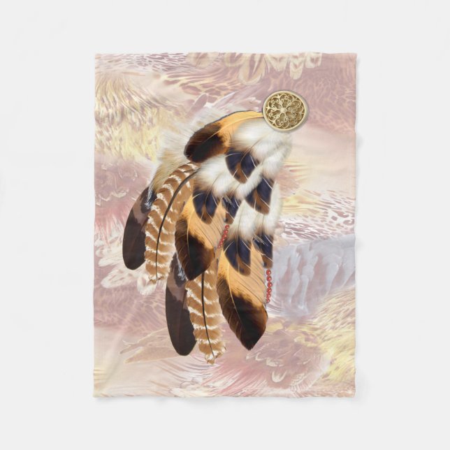 Brown Pelican eller Hawk-fjädrar Bästa man-gåva Al Fleecefilt (Framsidan)