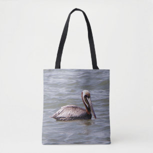 Brown Pelican över hela påsen Tygkasse