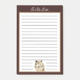 Brown Pet Hamster To Do List Post-it Block