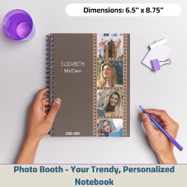 Brown Photo Booth - Trendigets moderna Personlig Anteckningsbok