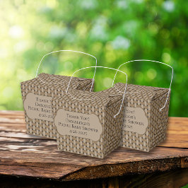 Brown Picnic Baby Shower Basket Tack Presentaskar