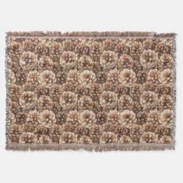 Brown Pine Cones Nature Birthday Filt