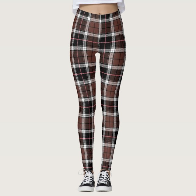 Brown Plaid Leggings (Framsida)