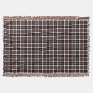 Brown Plaid Throw Blanket Filt