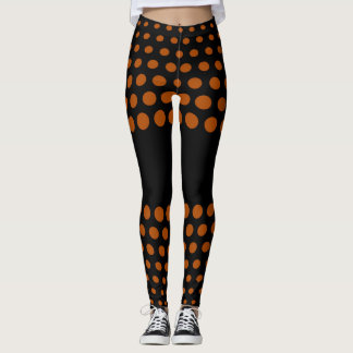 Brown Polka Dot Mönster Leggings