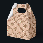 Brown Polka Dot Pepparkaksgubbe-jultomte Cookie Presentaskar<br><div class="desc">Brun Polka - Punktlista - Pepparkaksgubbe - favoritruta för julkakor</div>
