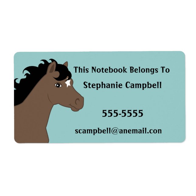 Brown Pony Bok Label Fraktsedel (Framsidan)