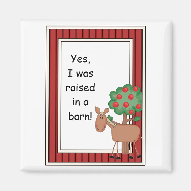 Brown Pony Horse - Farmyard Barnyard Friend - Kids Magnet (Framsidan)