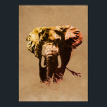 Brown Pop Art Elephant Bläck Paint Poster<br><div class="desc">BW - Black & White African Elephants Pop Art Digital Image - African Nature Poster utskrifter</div>