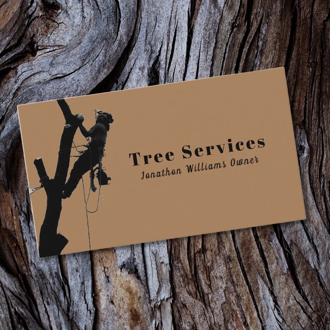 Brown Professionell Träd Trimming Service Visitkort (Skapare uppladdad)