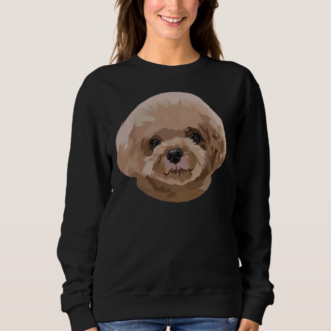 Brown Pudel Pupppy T Shirt (Framsida)