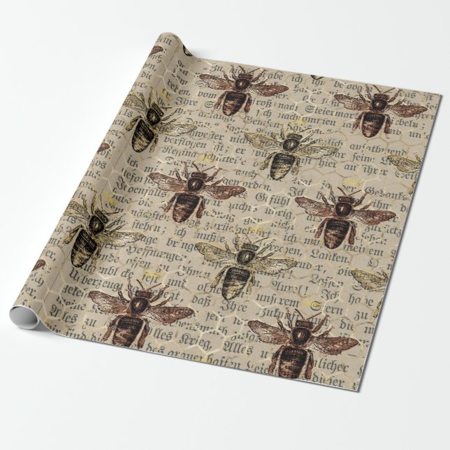 Brown Queen Bee Presentpapper (Utrullad)