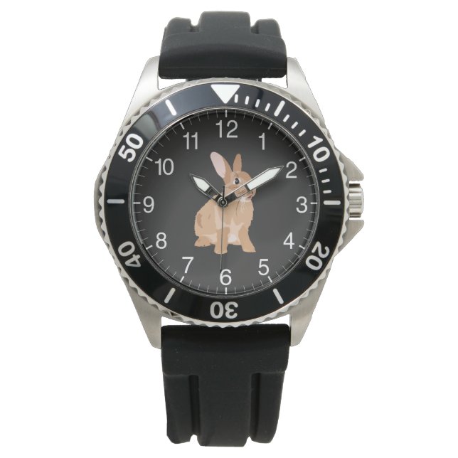Brown Rabbit Armbandsur (Framsida)
