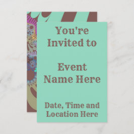 Brown Rainbow Mod Inbjudningar