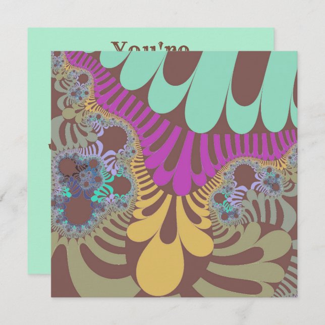 Brown Rainbow Mod Inbjudningar (Fram/baksida)