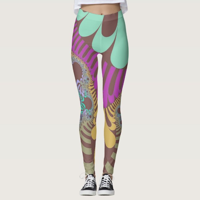 Brown Rainbow Mod Leggings (Framsida)